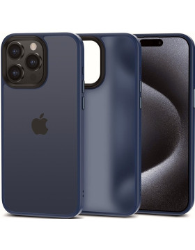 Θήκη Apple iPhone 15 Pro Max - Tech-Protect MagMat Σκληρή Ημιδιάφανη - Matte Navy (9319456606607)