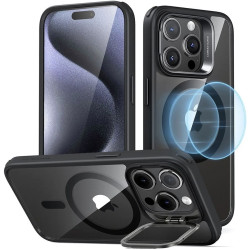 ESR Classic Kickstand Hybrid HaloLock - Διάφανη Ανθεκτική MagSafe Θήκη Apple iPhone 15 Pro - Clear / Black (4894240176542)