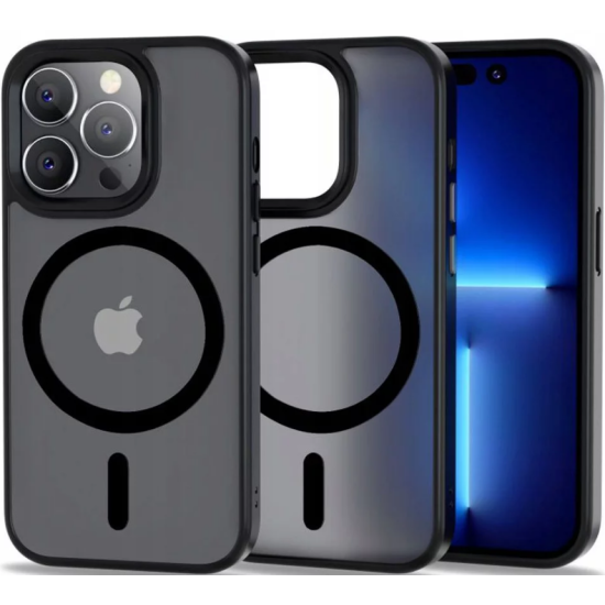 Tech-Protect MagMat - Σκληρή Ημιδιάφανη Θήκη MagSafe Apple iPhone 14 Pro - Matte Black (9589046925474)
