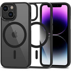 Tech-Protect MagMat - Σκληρή Διάφανη Θήκη MagSafe Apple iPhone 13 mini - Black / Clear (9319456605938)