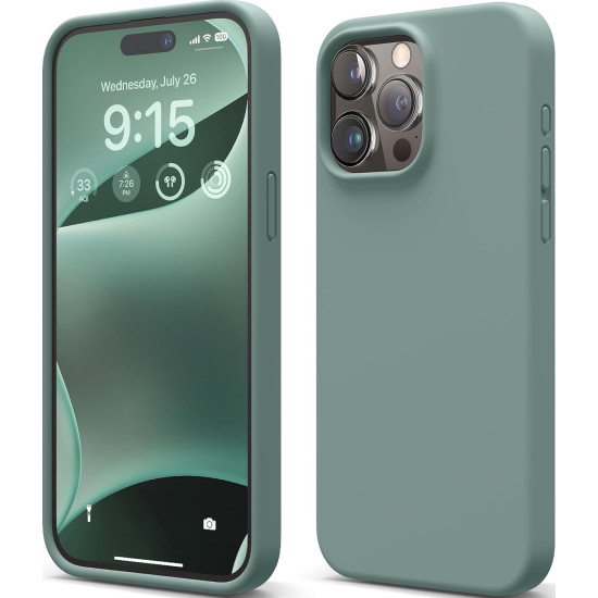 Elago Silicone Case - Premium Θήκη Σιλικόνης Apple iPhone 15 Pro Max - Midnight Green (ES15SC67PRO-MGR)