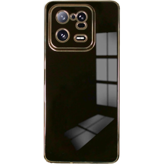 Bodycell Gold Plated - Θήκη Σιλικόνης Xiaomi 13 Pro - Black (5206015069888)