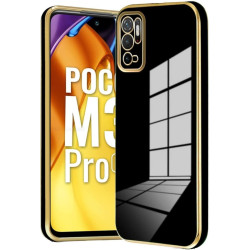 Bodycell Gold Plated - Θήκη Σιλικόνης Xiaomi Redmi Note 10 5G / Redmi Note 10T 5G / Poco M3 Pro 5G - Black (5206015069918)