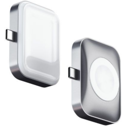 Satechi USB-C 2 in 1 Wireless Charging - Φορητός Μαγνητικός Ασύρματος Φορτιστής Type-C Διπλής Όψης για Apple Watch & AirPods - 5W - Space Grey (ST-UC2WCDM)