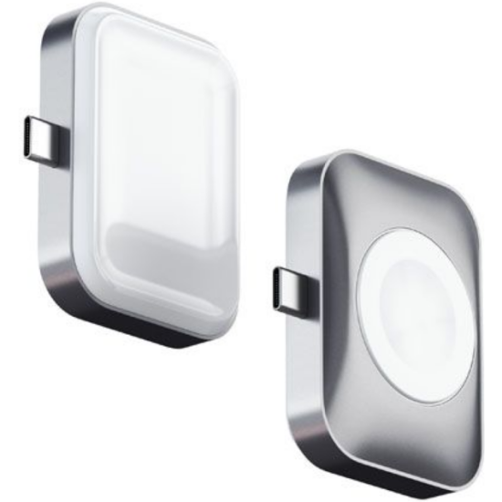 Satechi USB-C 2 in 1 Wireless Charging - Φορητός Μαγνητικός Ασύρματος Φορτιστής Type-C Διπλής Όψης για Apple Watch & AirPods - 5W - Space Grey (ST-UC2WCDM)