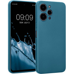 KWmobile Θήκη Σιλικόνης Xiaomi Redmi 12 με Πλαίσιο Κάμερας - Metallic Caribbean Blue (61880.251)
