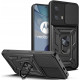 Techsuit CamShield - Ανθεκτική Θήκη με Κάλυμμα για την Κάμερα & Μεταλλικό Ring Holder - Motorola Moto G73 - Black (5949419070585)