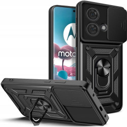 Techsuit CamShield - Ανθεκτική Θήκη με Κάλυμμα για την Κάμερα & Μεταλλικό Ring Holder - Motorola Edge 40 Neo - Black (5949419070554)