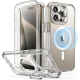 ESR Armor Tough with Stash Stand HaloLock - Ανθεκτική 360° Διάφανη MagSafe Θήκη με Kickstand & Tempered Glass για Φακό Κάμερας - Apple iPhone 15 Pro Max - Clear (4894240176818)