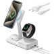 ESR HaloLock 6 in 1 Wireless Charging Station with CryoBoost - Μαγνητική Βάση Ασύρματης Φόρτισης MagSafe για Apple iPhone / Apple Watch / AirPods & 2 x Type-C / 1 x USB-A - 100W - Arctic White (4894240165584)
