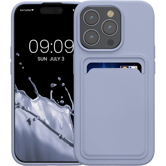 KWmobile Θήκη Σιλικόνης με Υποδοχή για Κάρτα - Apple iPhone 15 Pro - Lavender (62019.108)