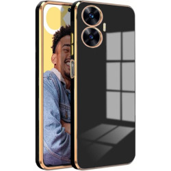 Bodycell Gold Plated - Θήκη Σιλικόνης Realme C55 - Black (5206015070822)