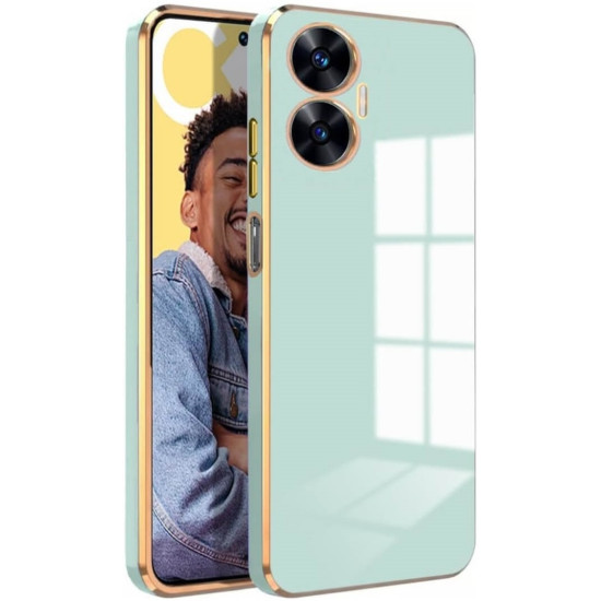Bodycell Gold Plated - Θήκη Σιλικόνης Realme C55 - Mint Green (5206015070839)