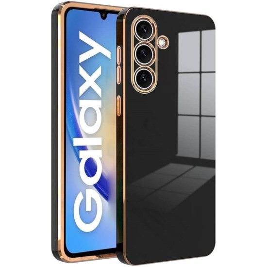 Bodycell Gold Plated - Θήκη Σιλικόνης Samsung Galaxy A54 - Black (5206015071324)