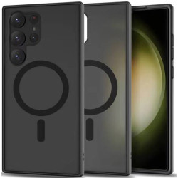 Tech-Protect MagMat - Σκληρή Ημιδιάφανη Θήκη MagSafe Samsung Galaxy S23 Ultra - Matte Black (9490713932490)