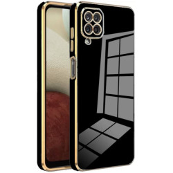 Bodycell Gold Plated - Θήκη Σιλικόνης Samsung Galaxy A12 - Black (5206015070983)