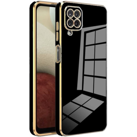 Bodycell Gold Plated - Θήκη Σιλικόνης Samsung Galaxy A12 - Black (5206015070983)