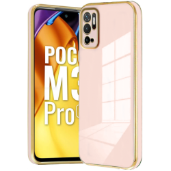 Bodycell Gold Plated - Θήκη Σιλικόνης Xiaomi Redmi Note 10 5G / Redmi Note 10T 5G / Poco M3 Pro 5G - Pink (5206015071584)