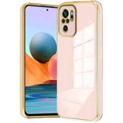 Bodycell Gold Plated - Θήκη Σιλικόνης Xiaomi Redmi Note 10 / Note 10S - Pink (5206015071621)