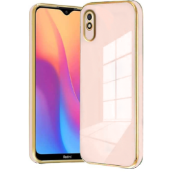 Bodycell Gold Plated - Θήκη Σιλικόνης Xiaomi Redmi 9A / 9AT / 9i - Pink (5206015071980)