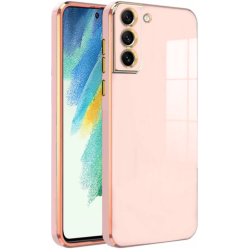 Bodycell Gold Plated - Θήκη Σιλικόνης Samsung Galaxy S21 5G - Pink (5206015071454)