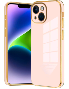 Bodycell Gold Plated - Θήκη Σιλικόνης Apple iPhone 14 - Pink (5206015070662)