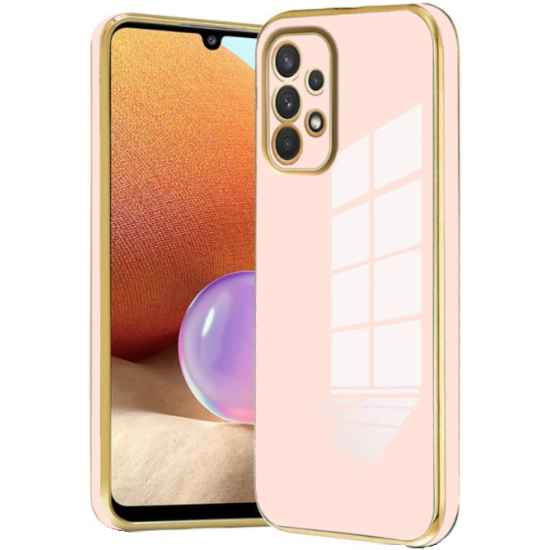 Bodycell Gold Plated - Θήκη Σιλικόνης Samsung Galaxy A32 4G - Pink (5206015071171)