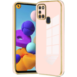 Bodycell Gold Plated - Θήκη Σιλικόνης Samsung Galaxy A21s - Pink (5206015071096)