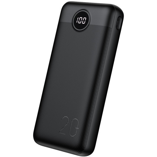 Veger PowerBank L20S με Ψηφιακή Οθόνη LED - Φορητή Μπαταρία Φόρτισης με 2 x USB-Α / 1 x Type-C - 20000mAh - 20W - Black (W2039PD)