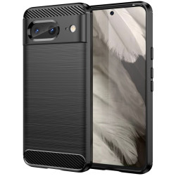HappyCase Θήκη Σιλικόνης Brushed - Google Pixel 8 - Black (8719246390777)