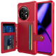 HappyCase 3 σε 1 - Θήκη Σιλικόνης με Ενσωματωμένο PU Πορτοφόλι - OnePlus 11 - Red (8719246420689)