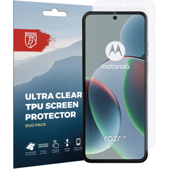 Rosso Ultra Clear Screen Protector - Μεμβράνη Προστασίας Οθόνης - Motorola Razr 40 - 2 Τεμάχια (8719246409301)