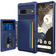 HappyCase 3 σε 1 - Θήκη Σιλικόνης με Ενσωματωμένο PU Πορτοφόλι - Google Pixel 7 - Dark Blue (8719246421433)
