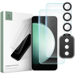 Tech-Protect Supreme Set - Σετ Tempered Glass 2 x Αντιχαρακτικά Προστατευτικά Οθόνης και 1 x Κάμερας - Samsung Galaxy S23 FE - Clear (9319456606478)
