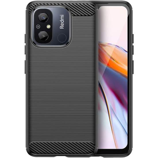 Tech-Protect Θήκη Σιλικόνης Carbon - Xiaomi Redmi 12C - Black (9490713933770)