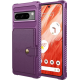 HappyCase 3 σε 1 - Θήκη Σιλικόνης με Ενσωματωμένο PU Πορτοφόλι - Google Pixel 8 Pro - Purple (8719246420870)