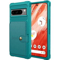 HappyCase 3 σε 1 - Θήκη Σιλικόνης με Ενσωματωμένο PU Πορτοφόλι - Google Pixel 8 Pro - Blue (8719246421273)