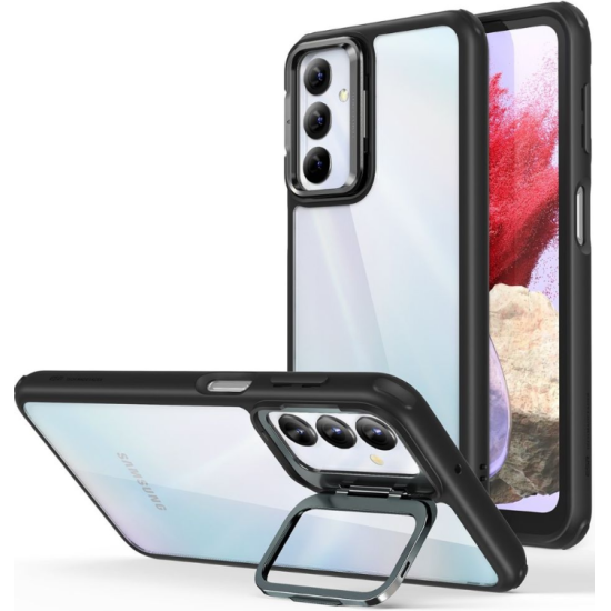 ESR Classic Hybrid Case with Stash Stand - Διάφανη Ανθεκτική Θήκη με Kickstand - Samsung Galaxy M34 5G - Clear / Black (4894240176832)