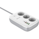 Tellur Wi-Fi Smart Power Strip - Wi-Fi Πολύπριζο με 3 x Υποδοχές Schuko 2500W με Διακόπτη & Καλώδιο 200cm - 3 x USB-A / 1 x Type-C 30W - White (TLL331521)