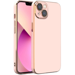 Bodycell Gold Plated - Θήκη Σιλικόνης Apple iPhone 13 - Pink (5206015070631)