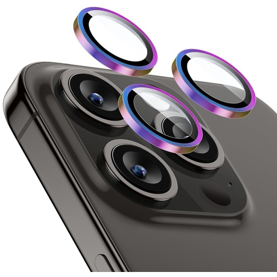 ESR Armorite Camera Lens Protectors - Αντιχαρακτικό Γυαλί Προστασίας για Φακό Κάμερας - Apple iPhone 15 Pro / 15 Pro Max - Chromatic (4894240174173)