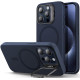 ESR Cloud Soft with Stash Stand - Ανθεκτική MagSafe Θήκη Σιλικόνης Apple iPhone 15 Pro με Kickstand - Dark Blue (4894240176245)
