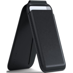 Satechi Vegan-Leather Magnetic Wallet Stand - MagSafe Θήκη - Πορτοφόλι για Κάρτες / Αναδιπλούμενη Βάση από Δέρμα Vegan - Black (ST-VLWK)