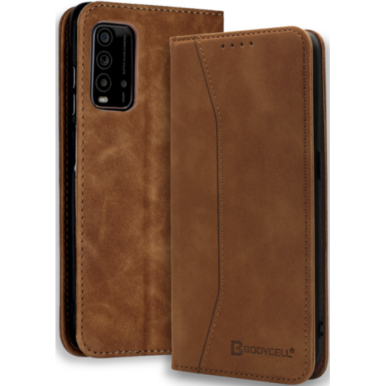 Bodycell Θήκη - Πορτοφόλι Xiaomi Redmi 9T - Brown (5206015063138)
