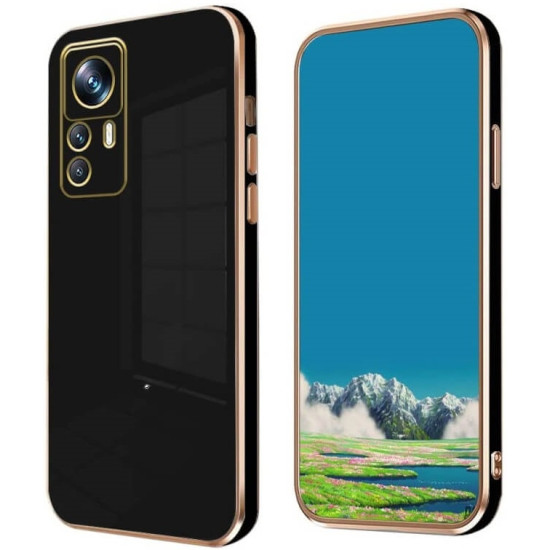 Bodycell Gold Plated - Θήκη Σιλικόνης Xiaomi 12T / 12T Pro - Black (5206015071546)