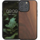 KWmobile Σκληρή Ξύλινη Θήκη με TPU Bumper - Apple iPhone 15 Pro Max - Walnut / Dark Brown (62010.18)
