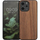 KWmobile Σκληρή Ξύλινη Θήκη με TPU Bumper - Xiaomi Redmi 12 - Walnut / Dark Brown (61881.18)