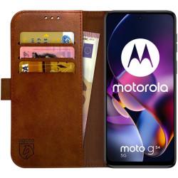 Rosso Element PU Θήκη Πορτοφόλι Motorola Moto G54 - Brown (8719246433917)
