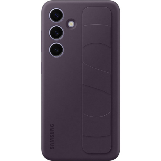 Θήκη Σιλικόνης με Λουράκι Χειρός - Samsung Galaxy S24 - Official Samsung Standing Grip Case - Dark Violet (EF-GS921CEEGWW)