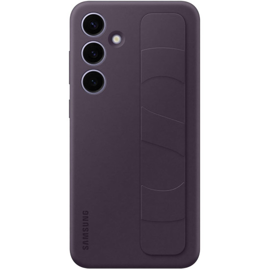 Θήκη Σιλικόνης με Λουράκι Χειρός - Samsung Galaxy S24 Plus - Official Samsung Standing Grip Case - Dark Violet (EF-GS926CEEGWW)